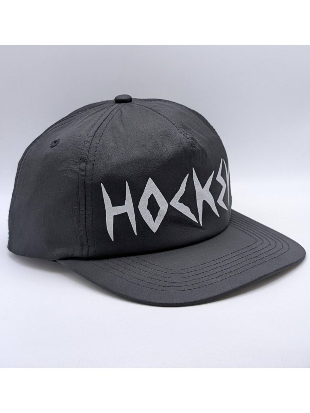 Hockey Skateboards Eyes Without A Face Snapback Hat Black Silver Unisex Cap